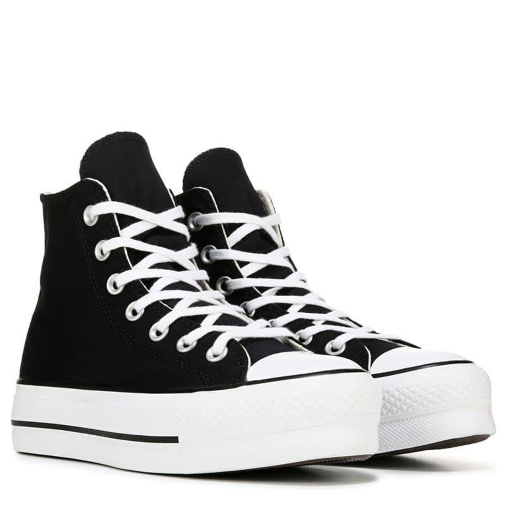 Men’s black platform high top Chuck Taylor converse all stars canvas sneakers